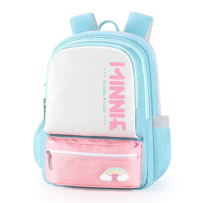 Disney Mickey Series Polyester Backpack Large Kids' Blue Pink/Navy Blue