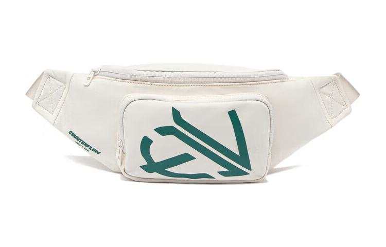 Li-Ning Li Ning Sports Life Collection Athleisure Polyamide One Shoulder Crossbody Fanny Pack Regular Women's White