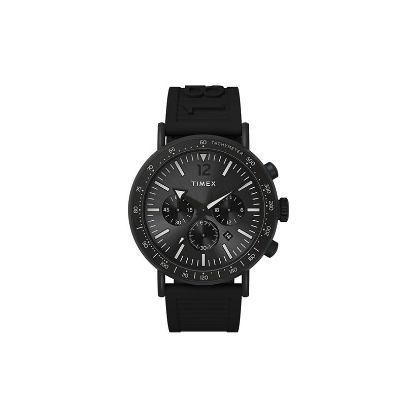 TIMEX WATERBURY Wrist Watches Quartz Movement Resin Strap 43mm Black Dial Men's Watches