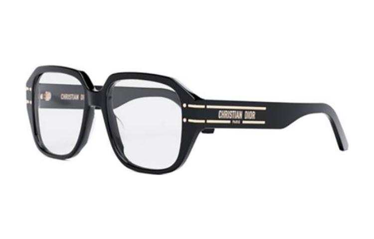 DIOR DIOR Acetate Irregular Shape Eyeglass Frames Unisex Black