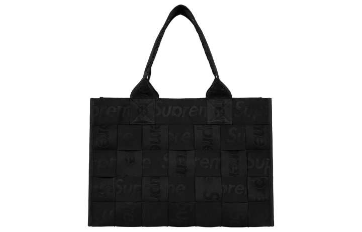 Supreme Supreme Fabric Tote Bag, Shopping Bag, Handbag Large Unisex Black