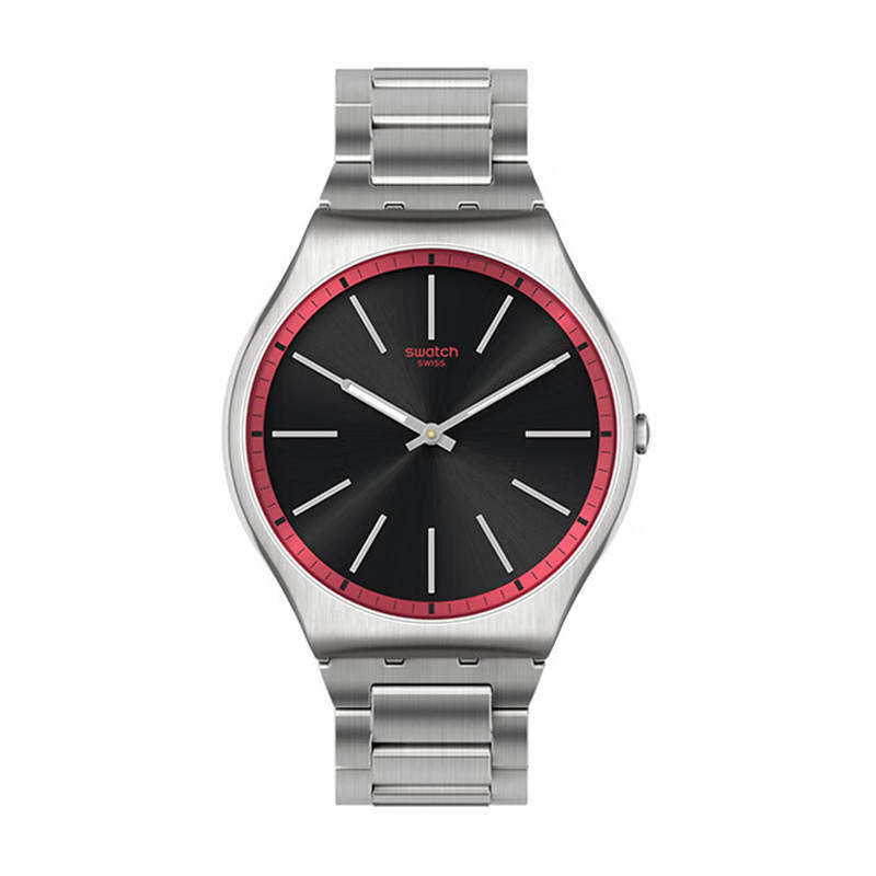 SWATCH Unisex 42mm Black Watch SS07S129G