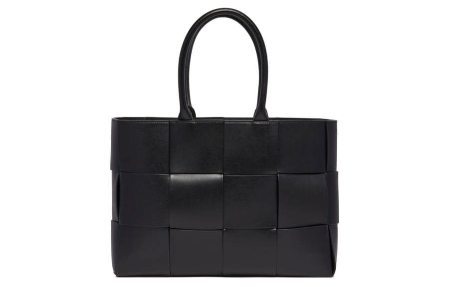 Bottega Veneta Leather One Shoulder Handbag Medium Men's Black