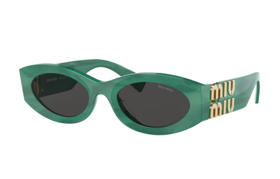 MIU MIU MIU MIU Irregular Shape Sunglasses Women's Green