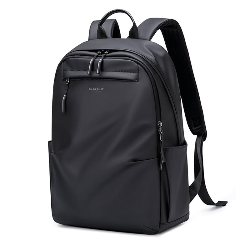GOLF GOLF Textile, Synthetic Leather Backpack Large Men's Black