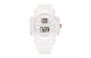 Disney Mickey Series Electronic Movement TPU Strap Watch Unisex White Dial