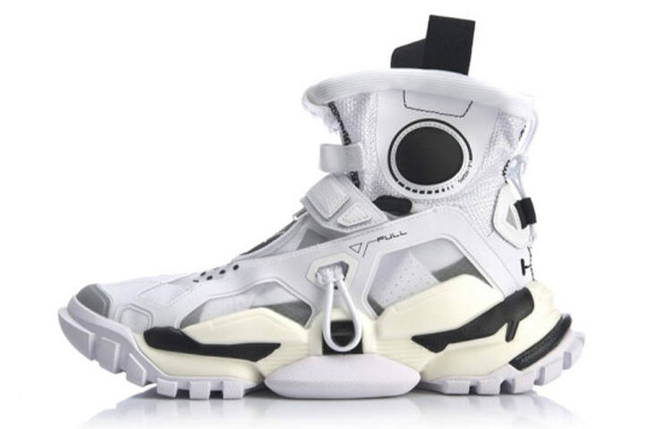 Li-Ning Li Ning 2.0 Hi Dw High top Sports Casual Shoes Unisex White Black