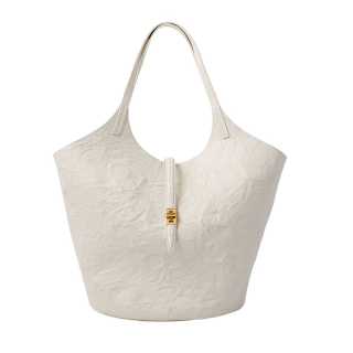 APEDE MOD Cow Leather Garden Basket Bag Handbag Large Women's Ivory