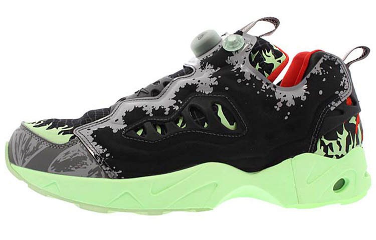 Reebok MegaHouse x Reebok Instapump Fury Road Low top Casual Shoes Men's Black Green Red