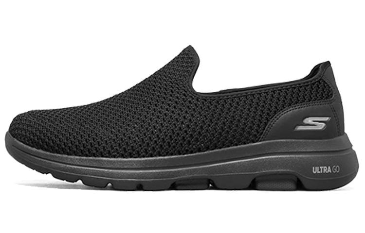 Skechers Go Walk 5 Fabric Cushioning Lightweight Cushioning Lightweight Low top Casual Shoes Men's All Black