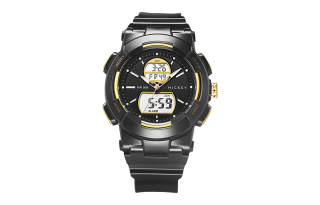 Disney Mickey Series Electronic Movement TPU Strap Watch Unisex Black Dial