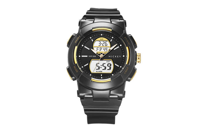Disney Disney Mickey Series Electronic Movement TPU Strap Watch Unisex Black Dial