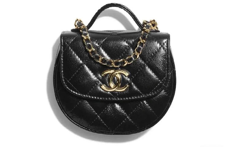 CHANEL Cow Leather Material Gold Metal Shoulder Bag, Crossbody Bag, Handbag Women's Black