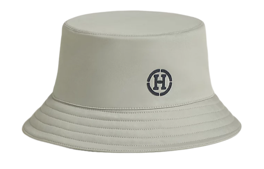 HERMES HERMES Cotton Linen Bucket Hats Unisex Beige