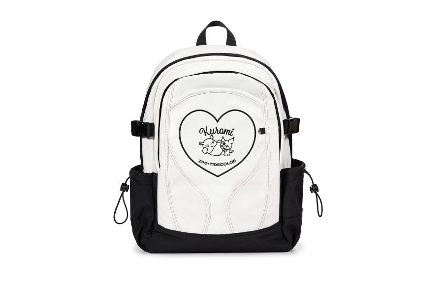 Zgo Sanrio IP Collaboration Kuromi Polyester Backpack Unisex White