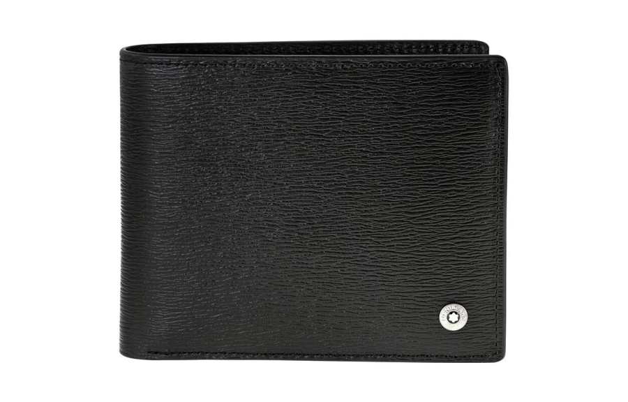 MONTBLANC MONTBLANC Grain Cow Leather Wallet Men's Black