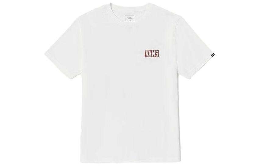 Vans T Shirts Unisex White Crew Neck Moderate Straight Fit