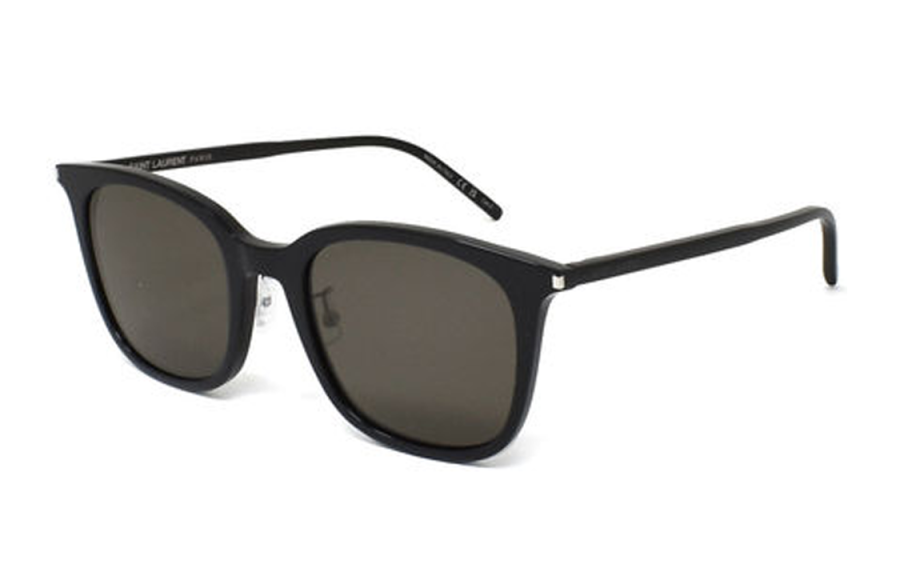 SAINT LAURENT Injection Molded Irregular Shape Sunglasses Men's Black
