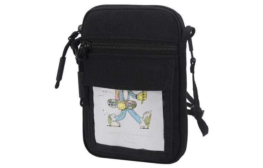 Li-Ning Li Ning Steven Harrington Collaboration Zip Closure Canvas Bag, Crossbody Bag Regular Unisex Black
