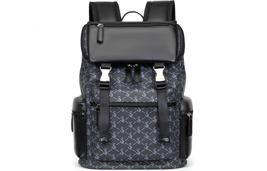 Slazenger Slazenger Soft Leather Backpack Unisex Pattern Black