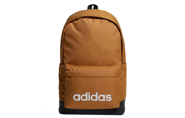 Adidas Adidas Recycled Polyester Plain Weave Fabric Backpack Regular Unisex Brown