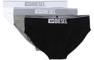 DIESEL Umbr Andre Three Pack Logo Embroidered Briefs Set