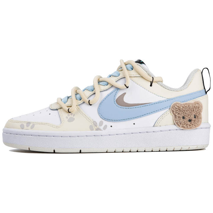 Nike Nike Court Borough 2 Low top Skateboard Shoes GS White Yellow