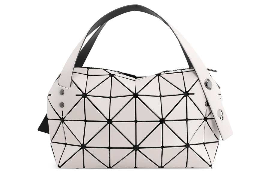 ISSEY MIYAKE Boston Artificial Leather Polyester Boston Bag Handbag Women's Light Beige