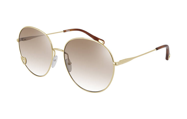 Chloé Chloe Round Frame Metal Sunglasses