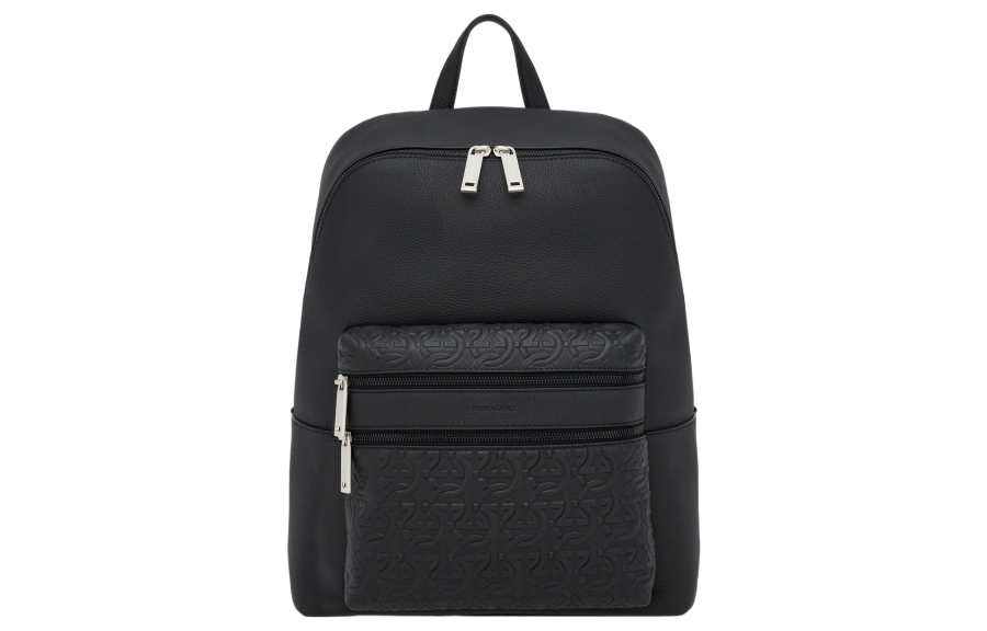 Ferragamo FERRAGAMO Cow Leather Backpack Regular Men's Black