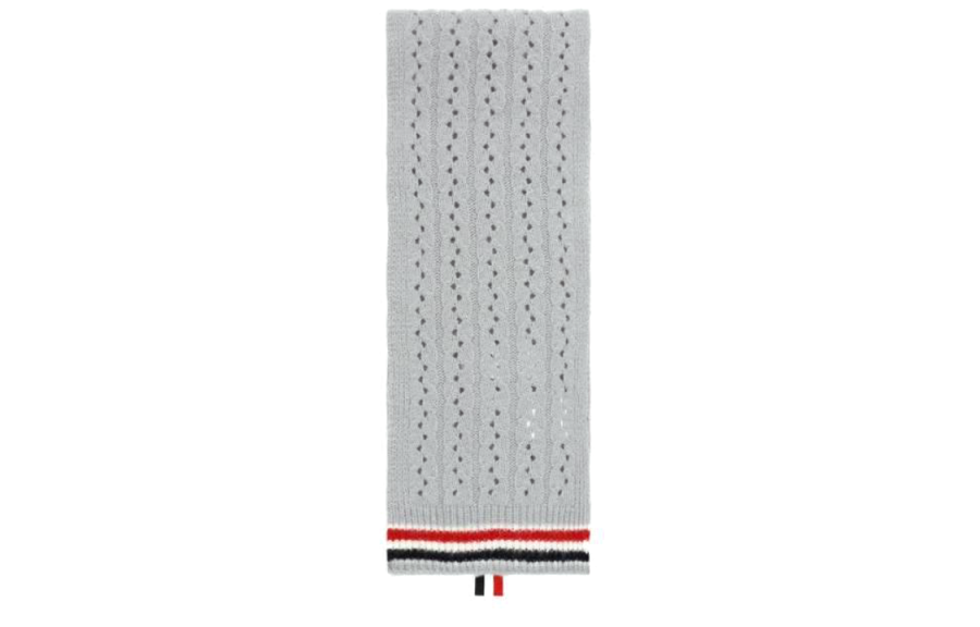 THOM BROWNE 【Previous Season】cable pointelle-knit scarf