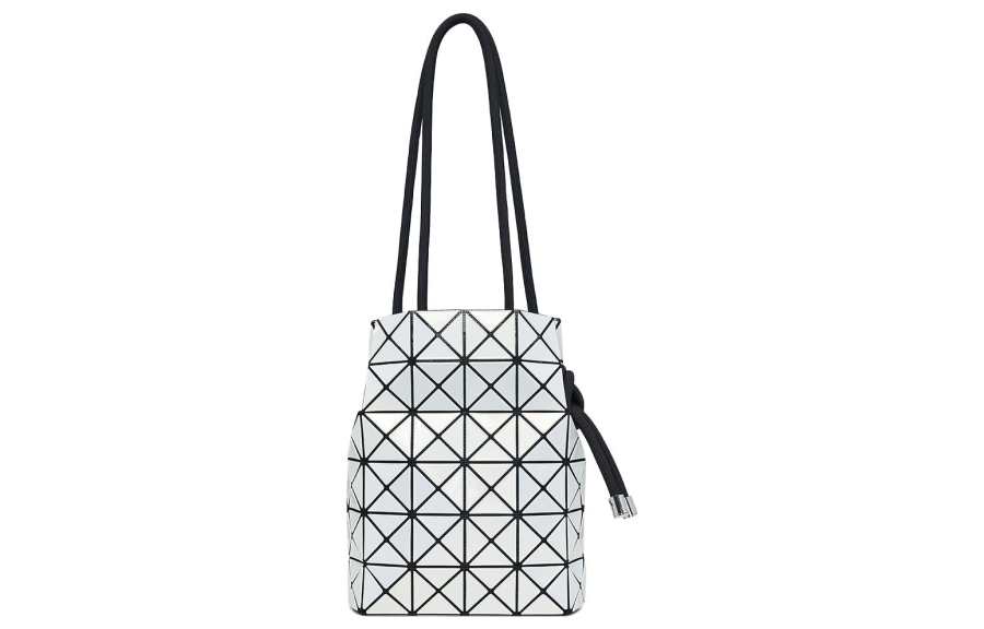 ISSEY MIYAKE Wring Polarization Vinyl Chloride Resin Bucket Bag, Shoulder Bag Women's Mother Of Pearl Yellow
