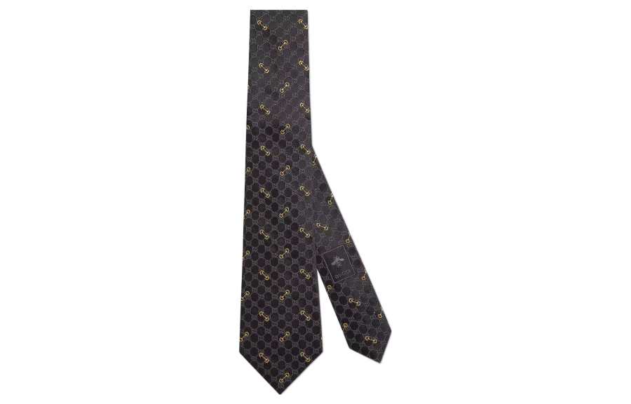 GUCCI Gucci Gg silk jacquard tie