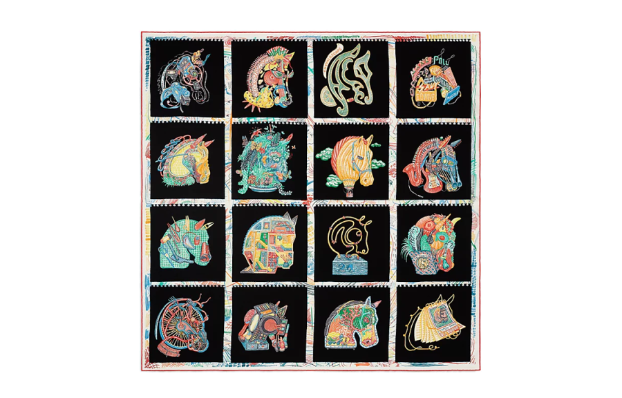 HERMES HERMES Chevaloscope Scarves Unisex Multicolor