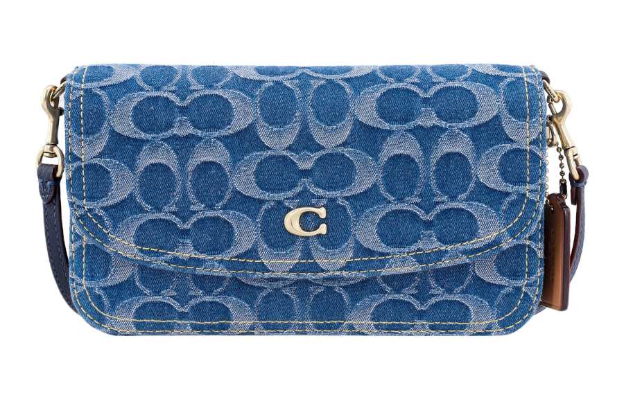 COACH Hayden Denim Fabric Crossbody Bag Women's Denim Blue Monogram