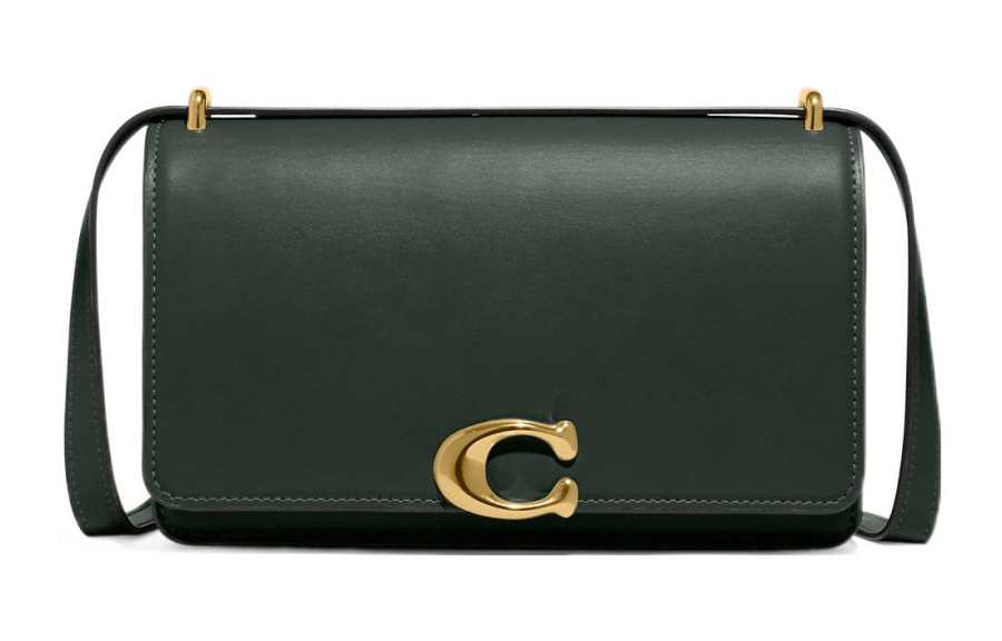 COACH Bandit Calfskin Envelope Bag, Crossbody Bag, Shoulder Bag Women's Dark Green
