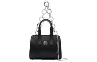 PHILIPP PLEIN 【Previous Season】logo-plaque satin-finish tote bag