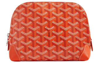 GOYARD Vendôme Canvas With Calfskin Dog's Teeth Makeup Bag Women's Orange