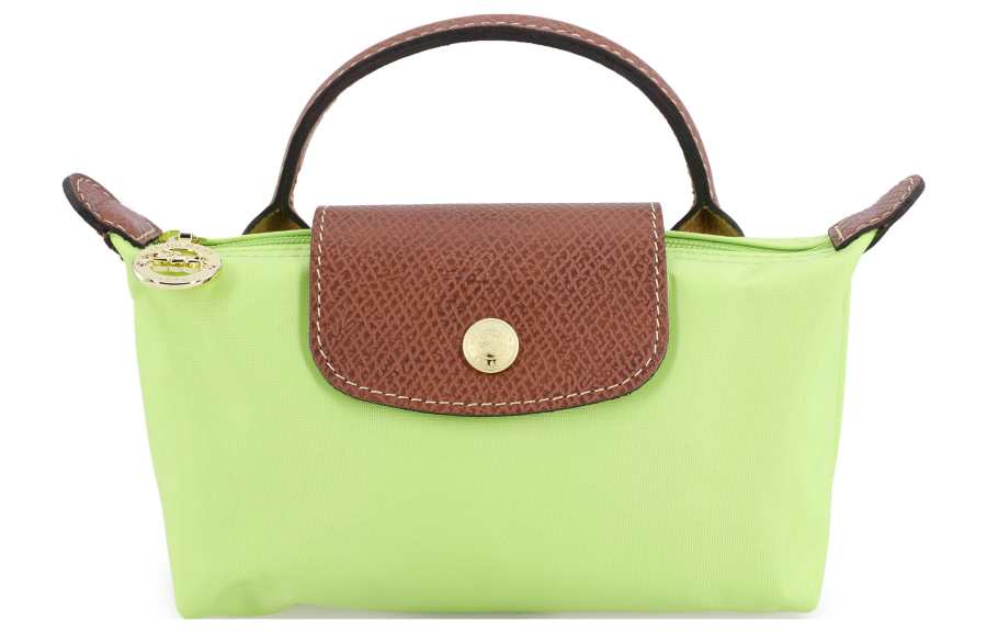 LONGCHAMP Le Pliage Recycled Canvas With Leather Trim Canvas Bag, Dumpling Bag, Handbag Regular Women's Green