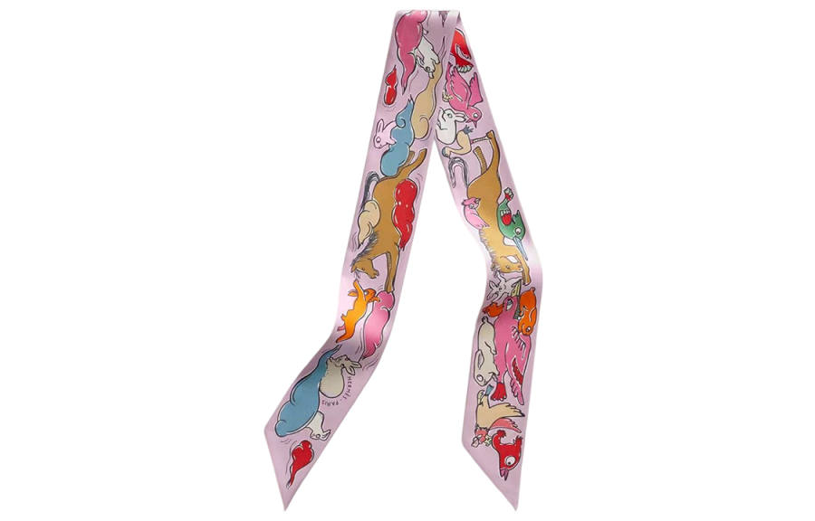 HERMES Hermès Pre Owned 2020 Mille Et Un Lapis Twilly Scarf