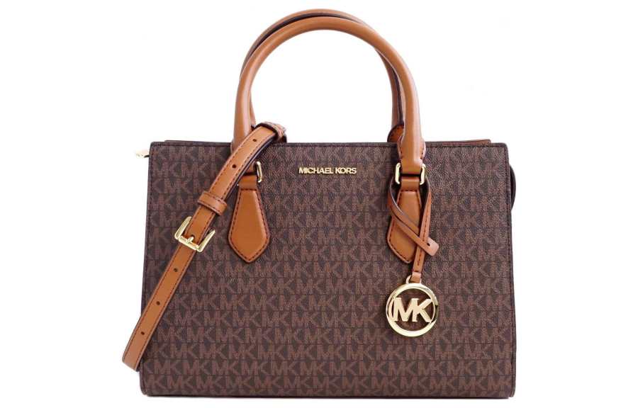 Michael Kors Sheila Logo Satchel Brown