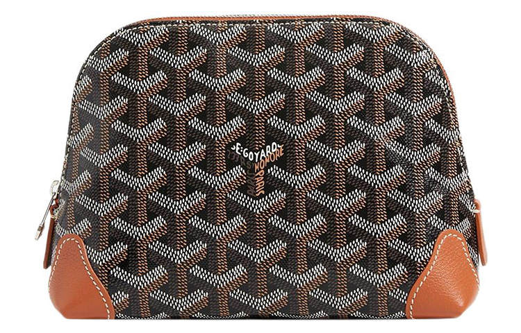 GOYARD Vendôme Canvas With Leather Toiletry Bag, Storage Bag Makeup Bag Small Women's Brown