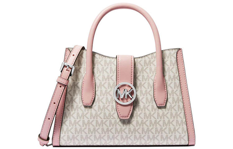 MICHAEL KORS Gabby Polyester Handbag, Shoulder Bag, Crossbody Bag Small Women's Gray & Pink