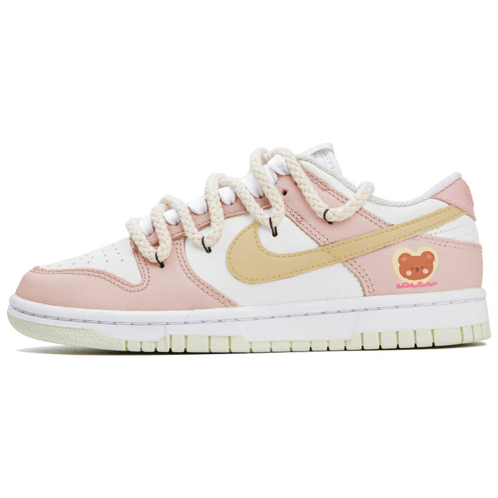 Nike Nike Dunk Low top Skateboard Shoes Women's White Pink