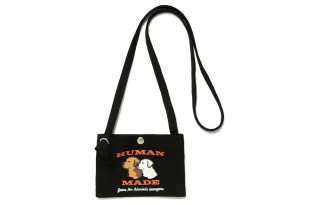 HUMAN MADE Cotton Shoulder Bag Unisex Black