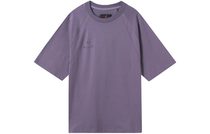 Jordan Jordan T Shirts Men's Purple Crew Neck Moderate Straight Fit