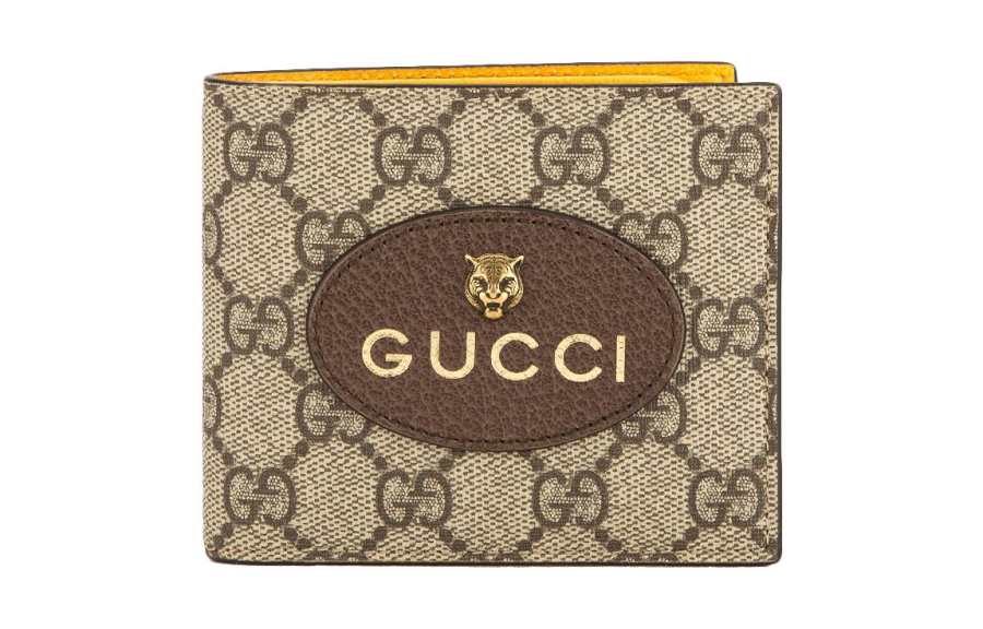 GUCCI Neo Vintage Bi Fold Wallet Ebony/New Maple Crop