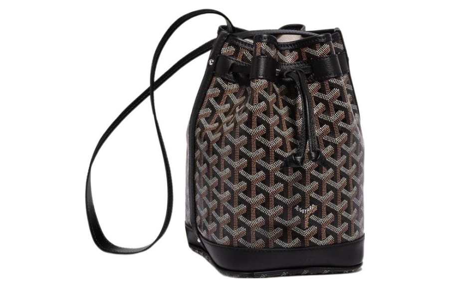 GOYARD Petit Flot Canvas With Leather Bucket Bag, Shoulder Bag Small Women's Multicolor