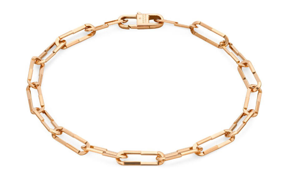 GUCCI 18kt Yellow Gold Xs Link To Love Chain Bracelet