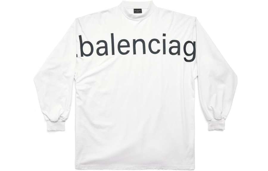 Balenciaga T Shirt Loose Fit Unisex White